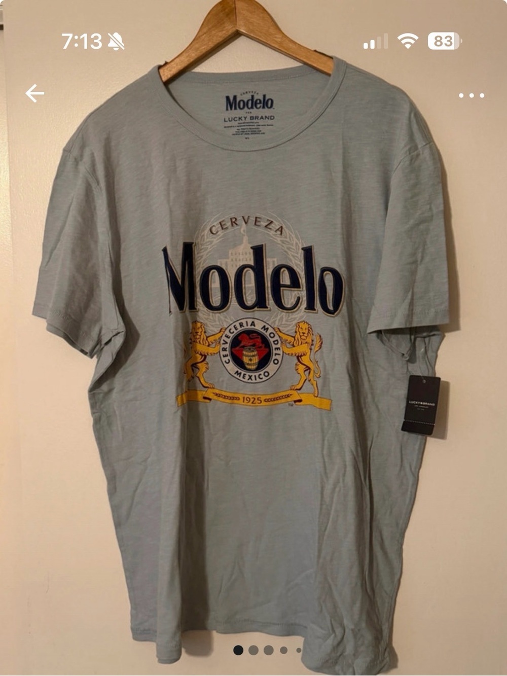 Nwt lucky brand Cerveza Modelo Beer T-shirt men XL
